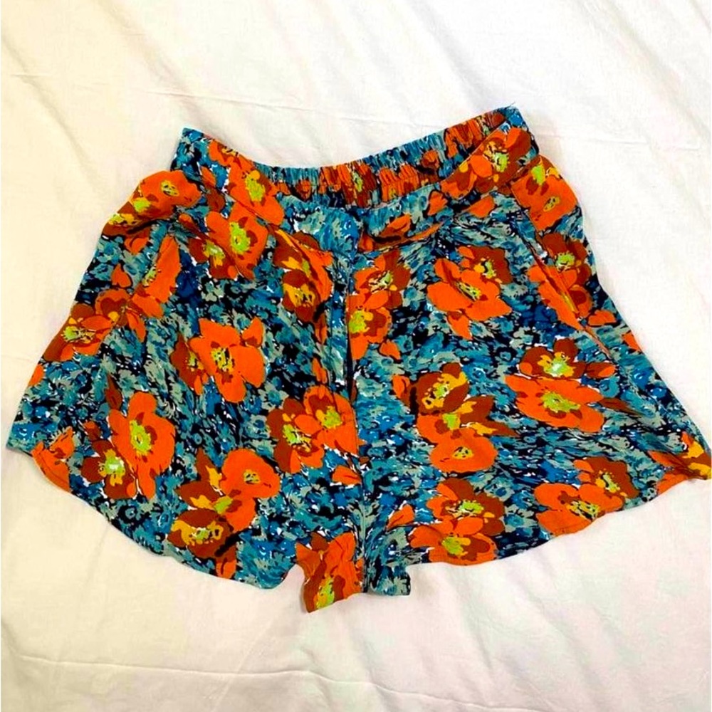 Topshop High Waisted Floral Shorts